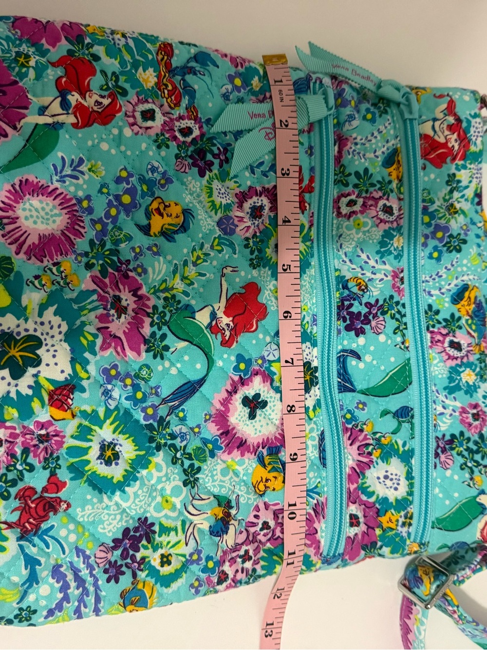 Vera Bradley Disney Parks Ariel Little Mermaid Triple Zip Hipster Crossbody Bag - Picture 13 of 13